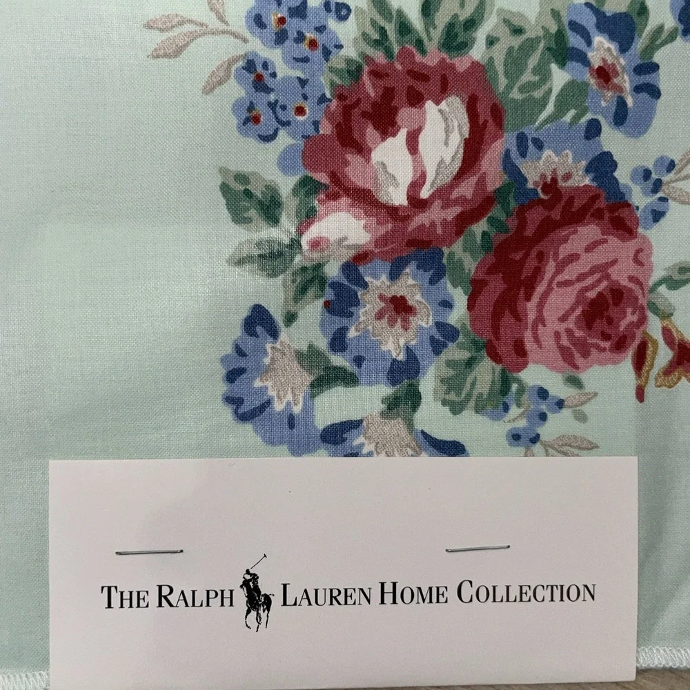 VTG Ralph Lauren Home Collection Claire‎ Floral Bouquet Cotton 16.5